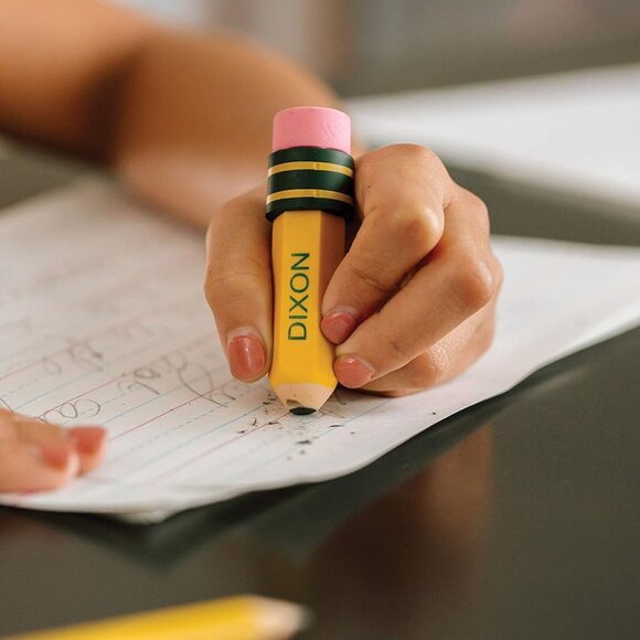 Erasers, Pencil Shaped, Latex-Free, Yellow, 3-Pack - Picture 6 of 7